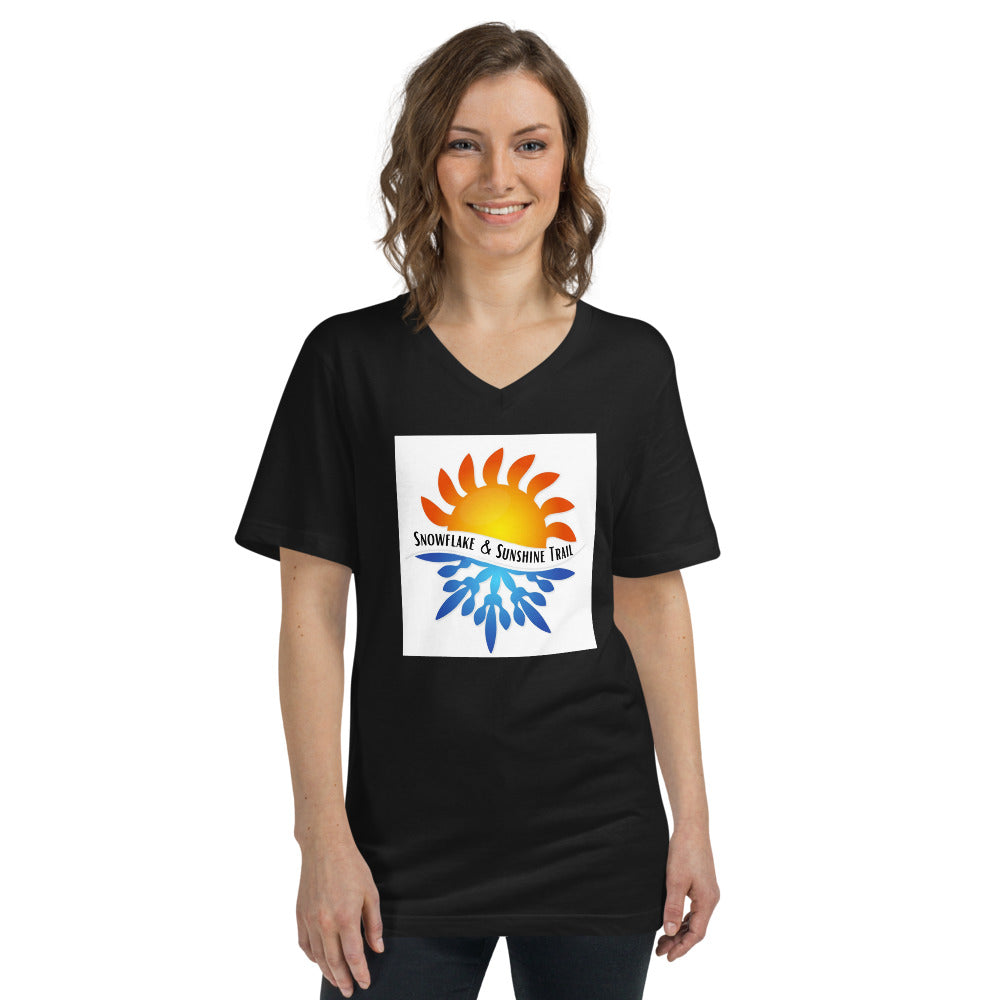 Unisex Short Sleeve V-Neck T-Shirt