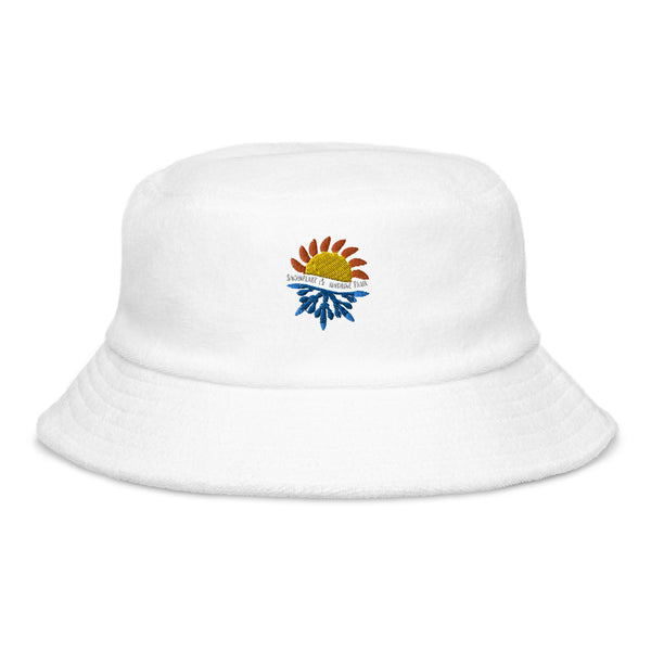 Terry cloth bucket hat – www.TheSnowflakeTrail.com